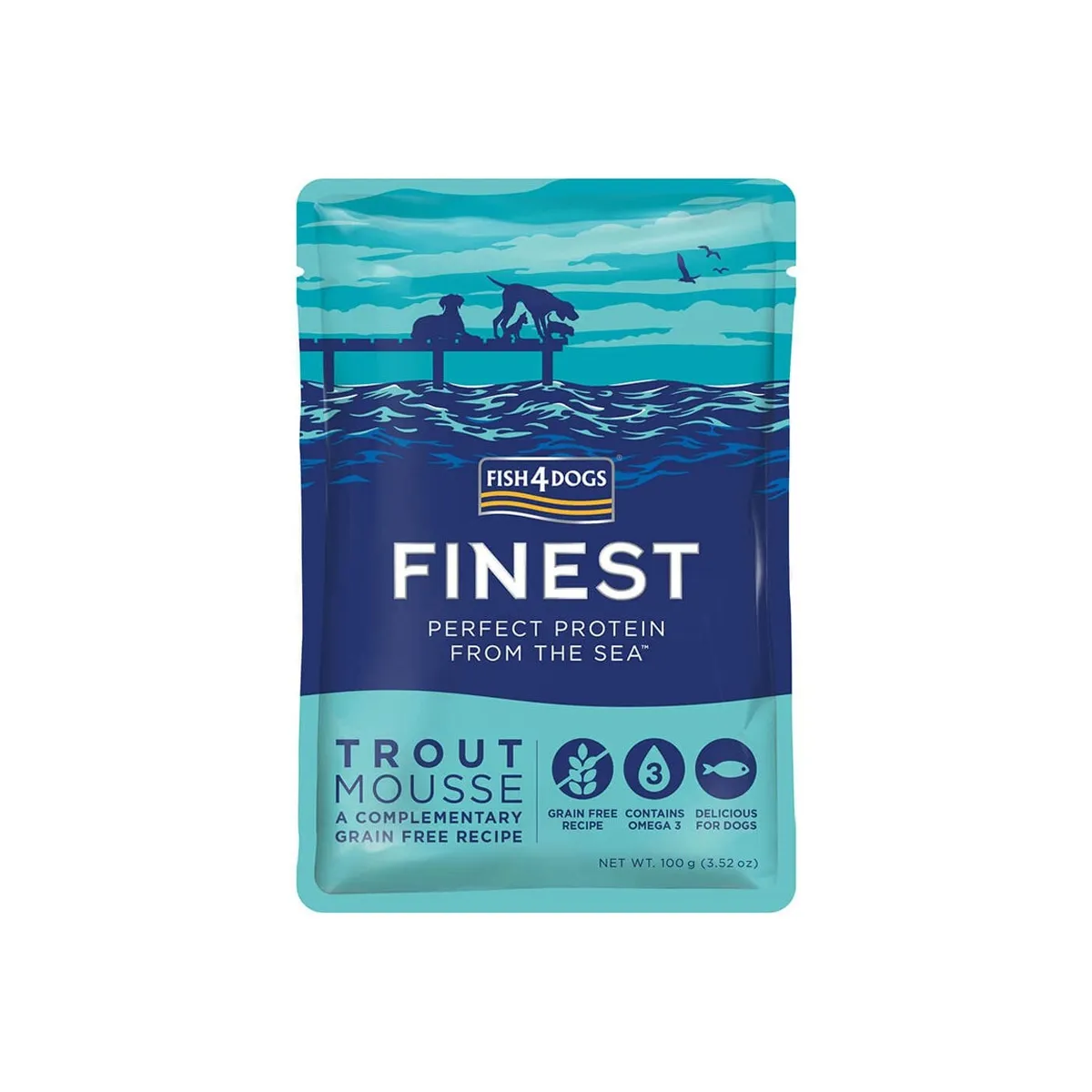 Fish4Dogs Finest Mousse einekotike koertele, forelliga 100 g - Tootepilt