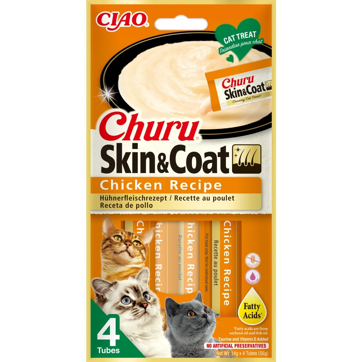 Churu maius kassile Skin&Coat kanaga 56 g - Tootepilt