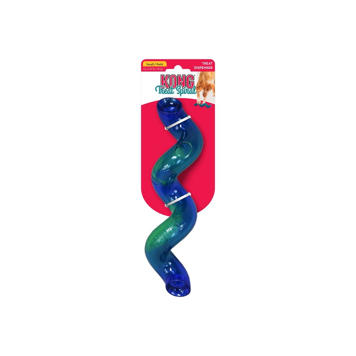 KONG Treat Spiral S, mänguasi koerale, värvivalik - Tootepilt 1