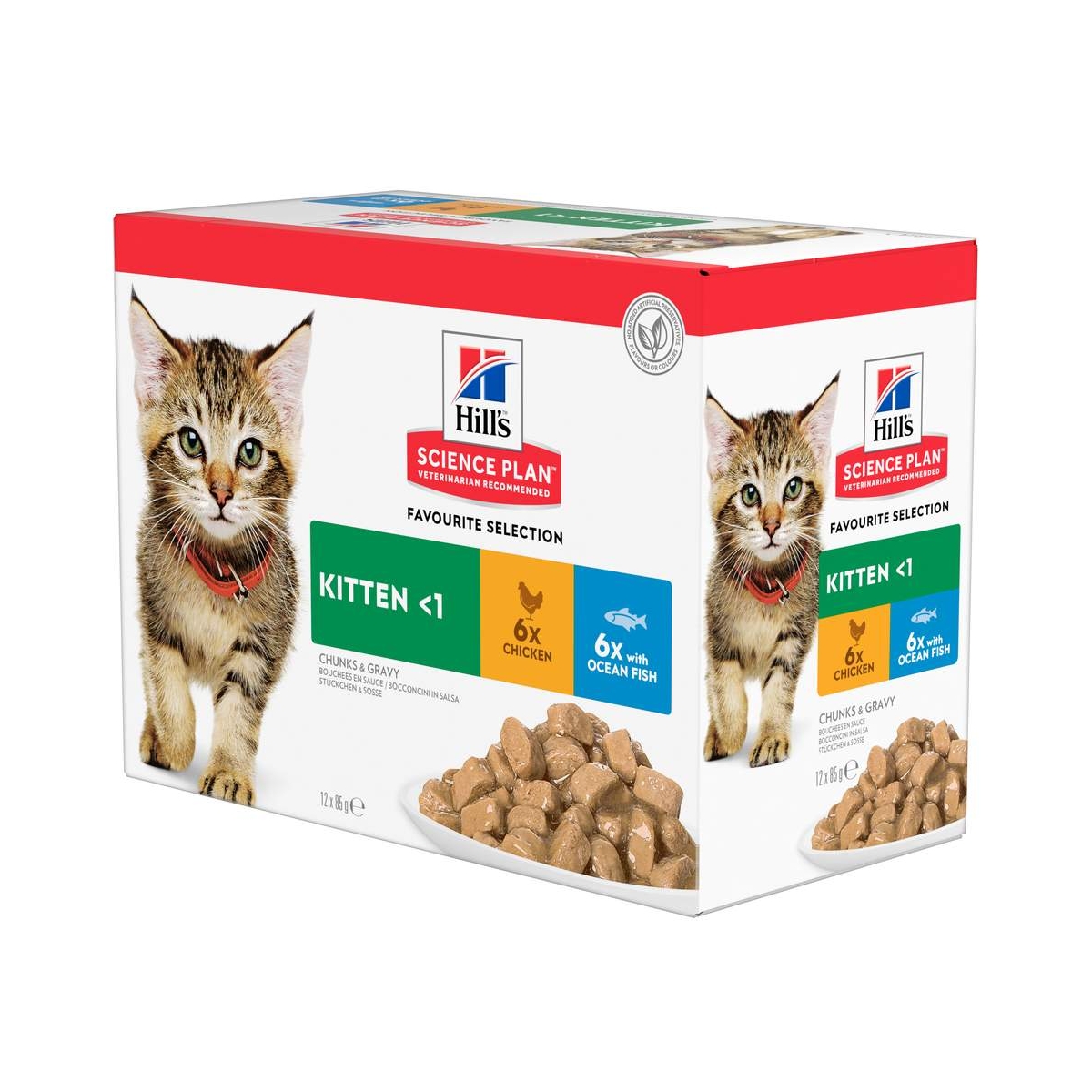 Hill's SP kassipoja einekotikeste multipakk, kana/ookeanikala, 12x85 g - Tootepilt