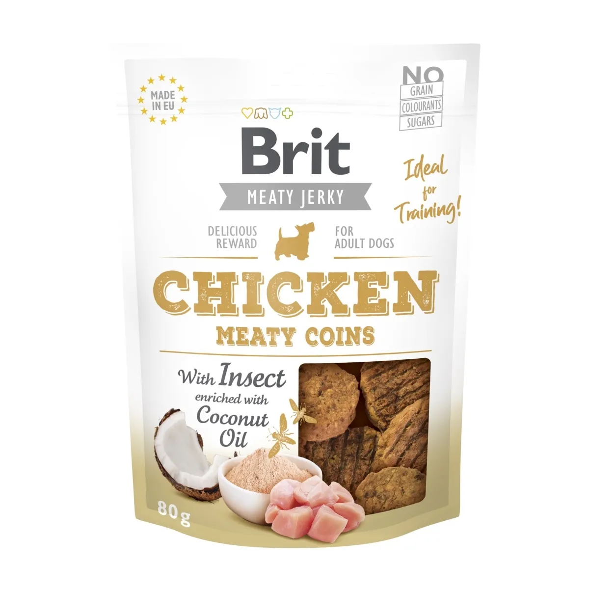 Brit Care Meaty Coins koera maius, kana/putukad, 80 g - Tootepilt