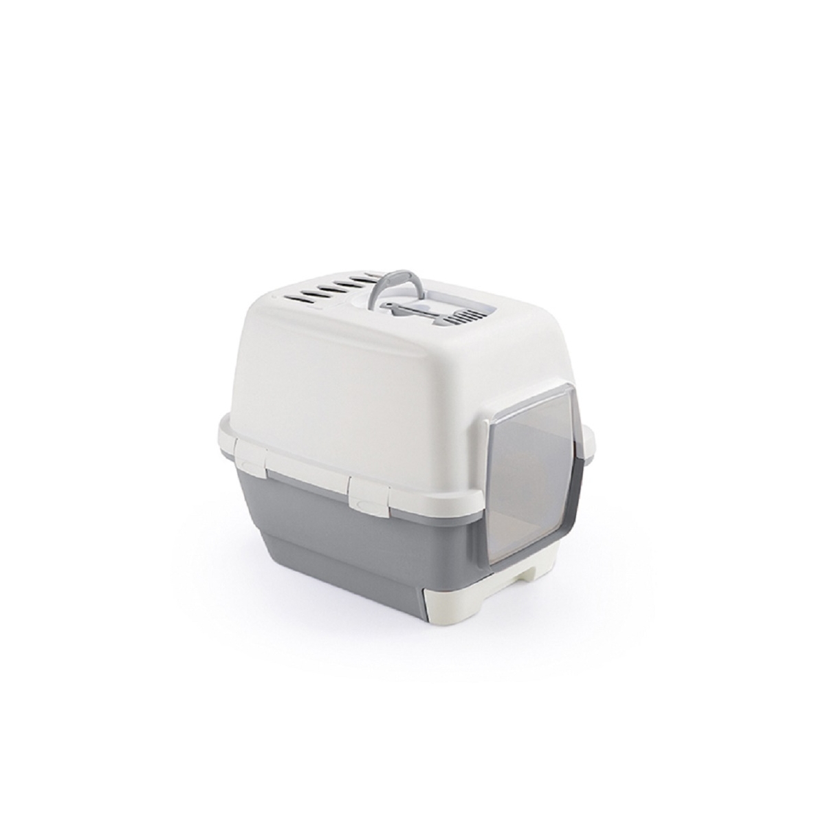 Stefanplast Cathy Clever&Smart kassi liivakast 58x45x48cm, hall/valge - Tootepilt