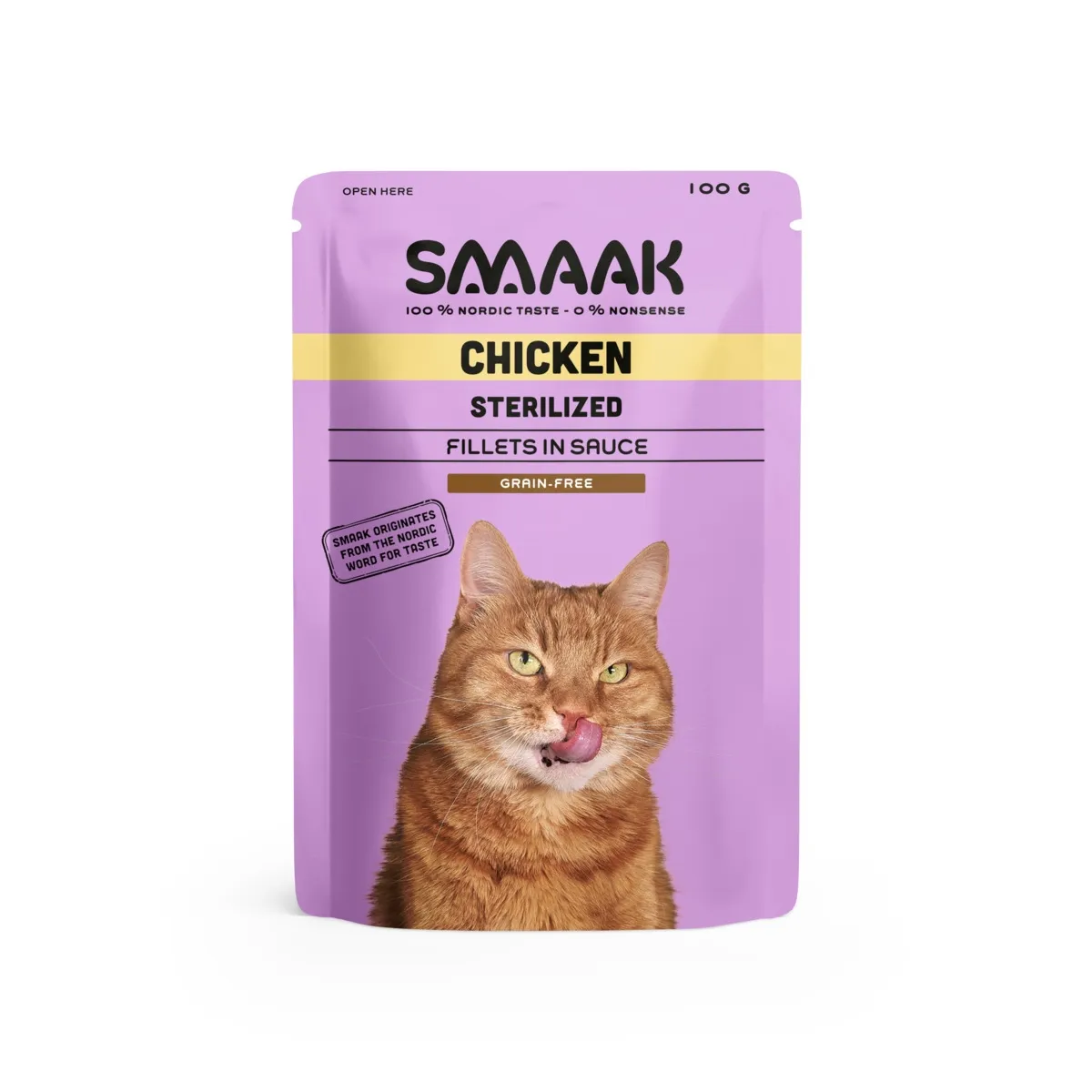 SMAAK einekotike steriliseeritud kassile, kana, 100 g - Tootepilt
