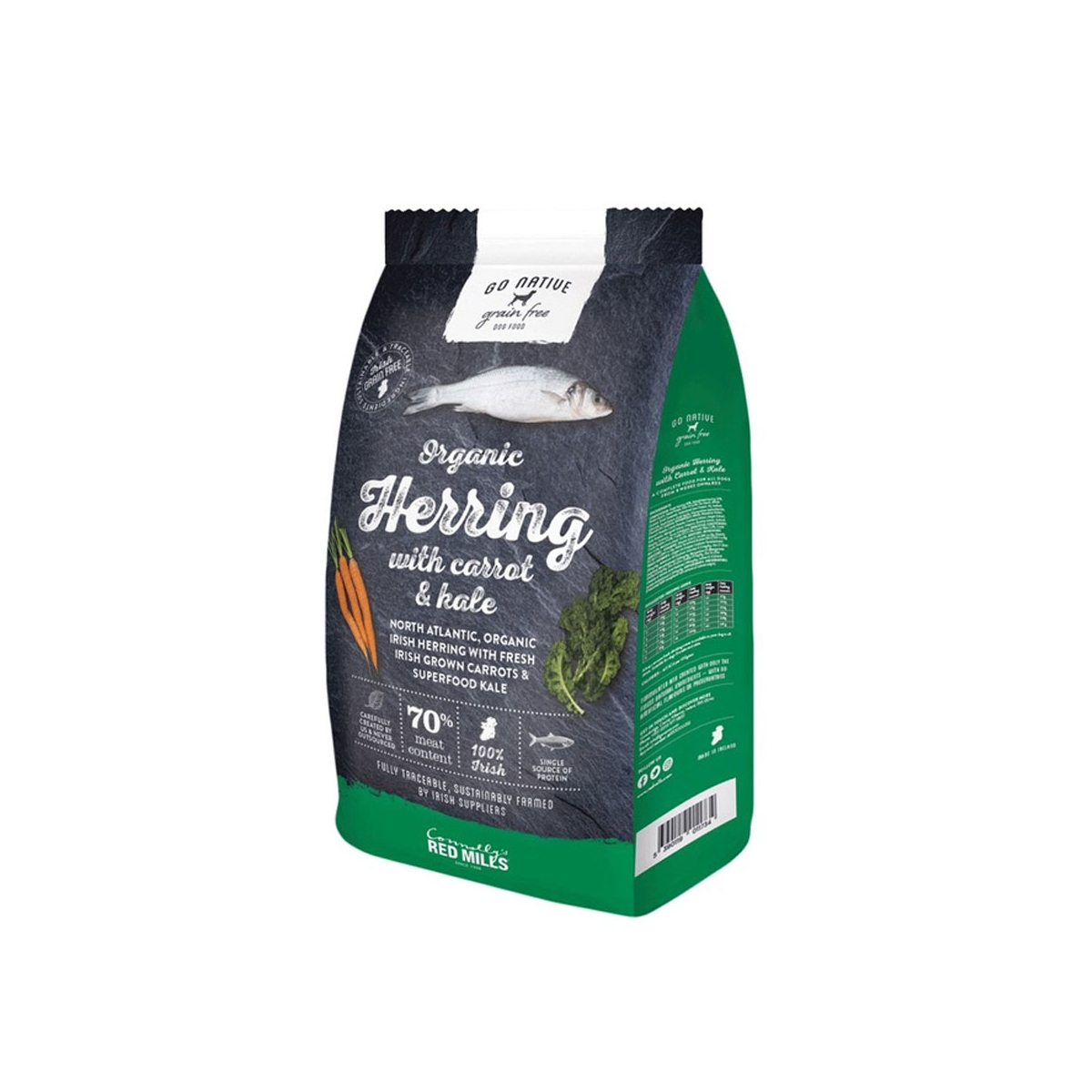 Go Native kuivtoit koertele heeringa, porgandi ja lehtkapsaga, 800 g - Tootepilt