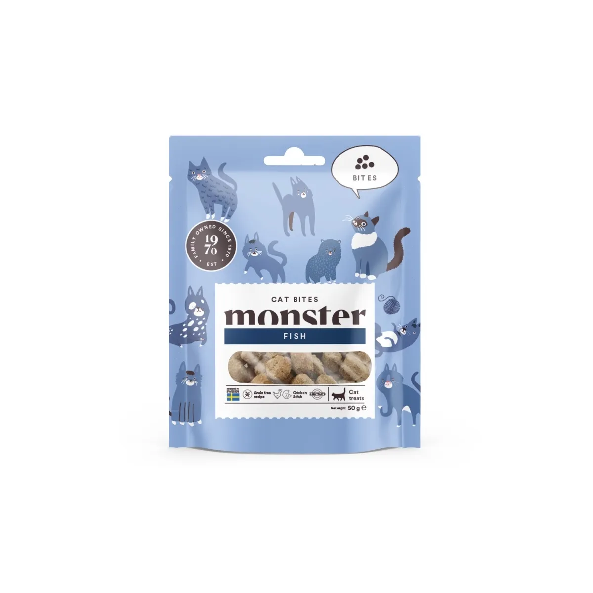Monster Cat kassi maius, kala, 50 g - Tootepilt