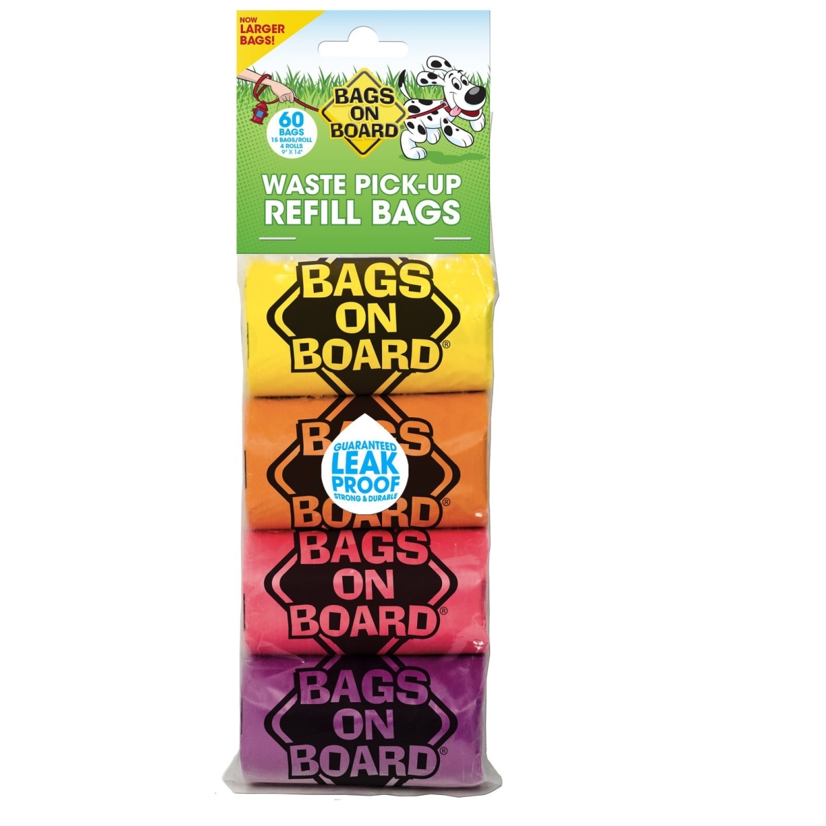 Bags On Board hügieenikotid, vikerkaarevärvilised, 60 tk