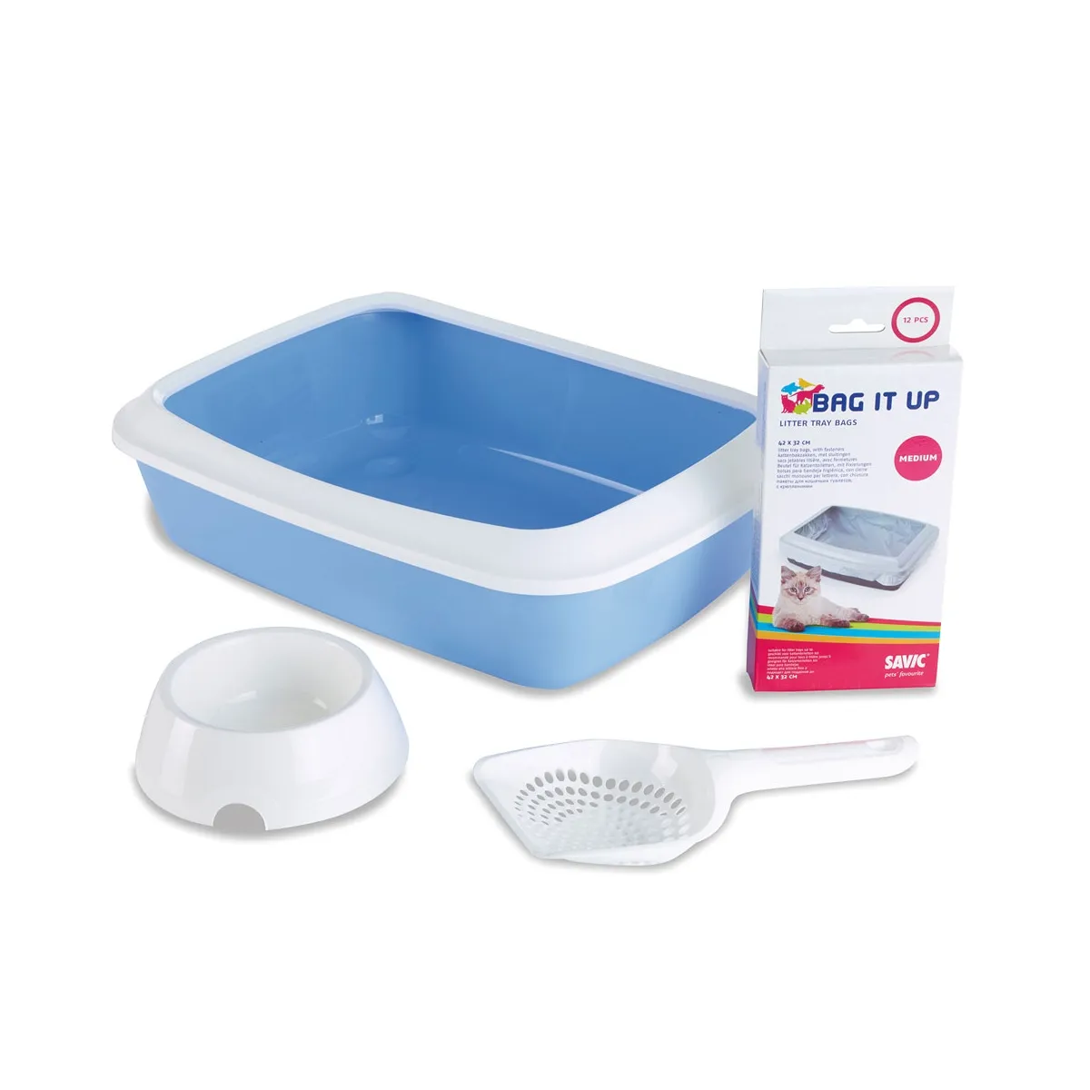 Savic Starter Kit liivakast kassipoegadele, 42 x 31 x 12 cm, sinine - Tootepilt