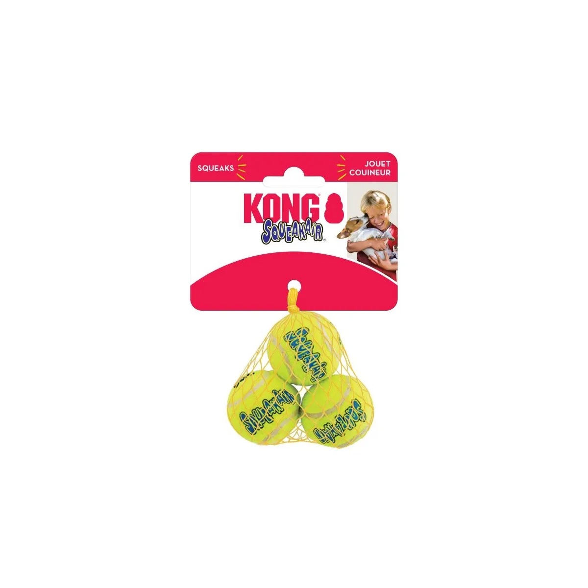 KONG Air piiksuvad tennisepallid 3 tk, S - Tootepilt 1