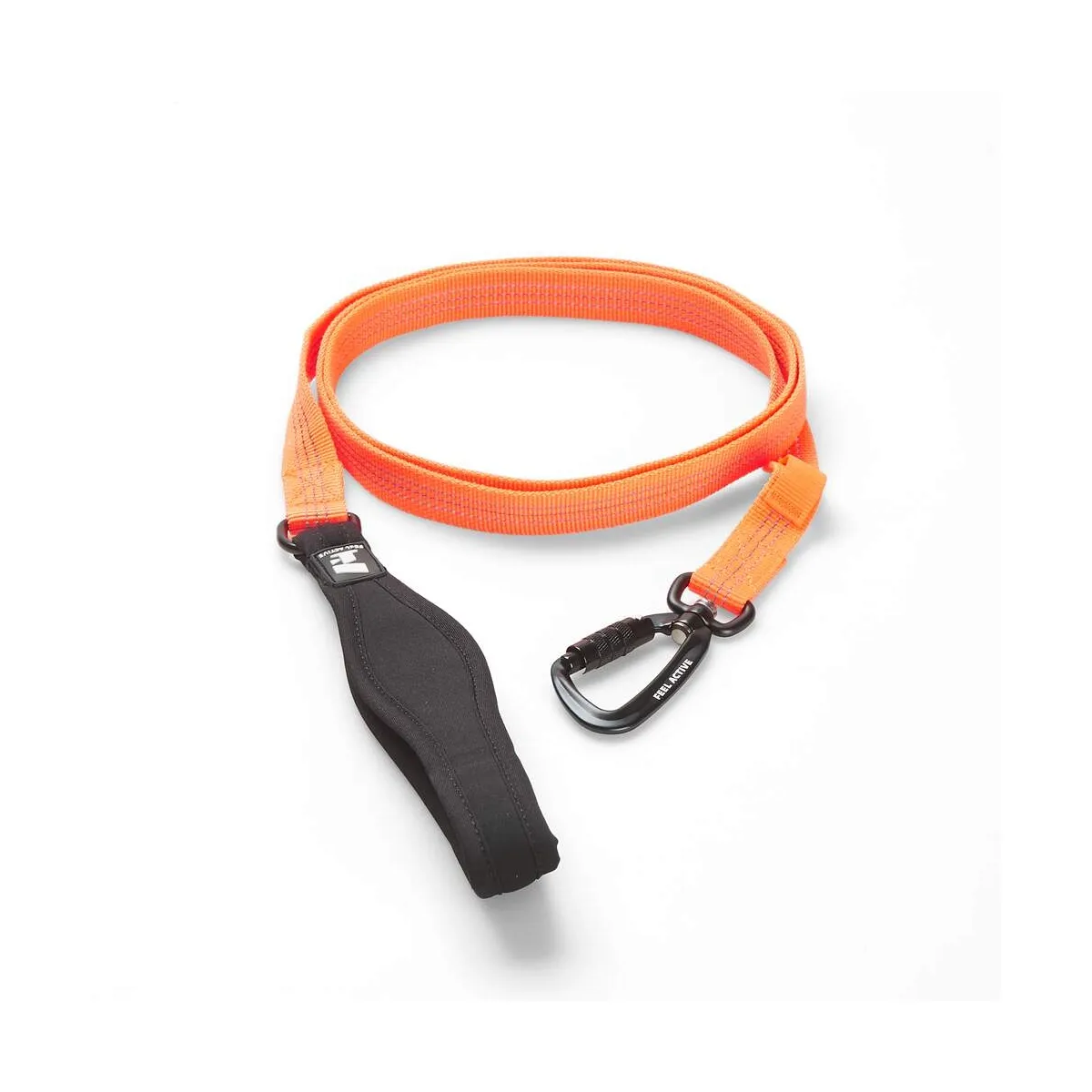 Feel Active koera jalutusrihm turvalukuga, 2,5 x 180 cm, oranž - Tootepilt