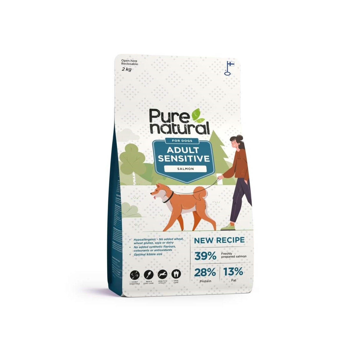 Purenatural Sensitive koera kuivtoit, lõhe, 2 kg - Tootepilt 1