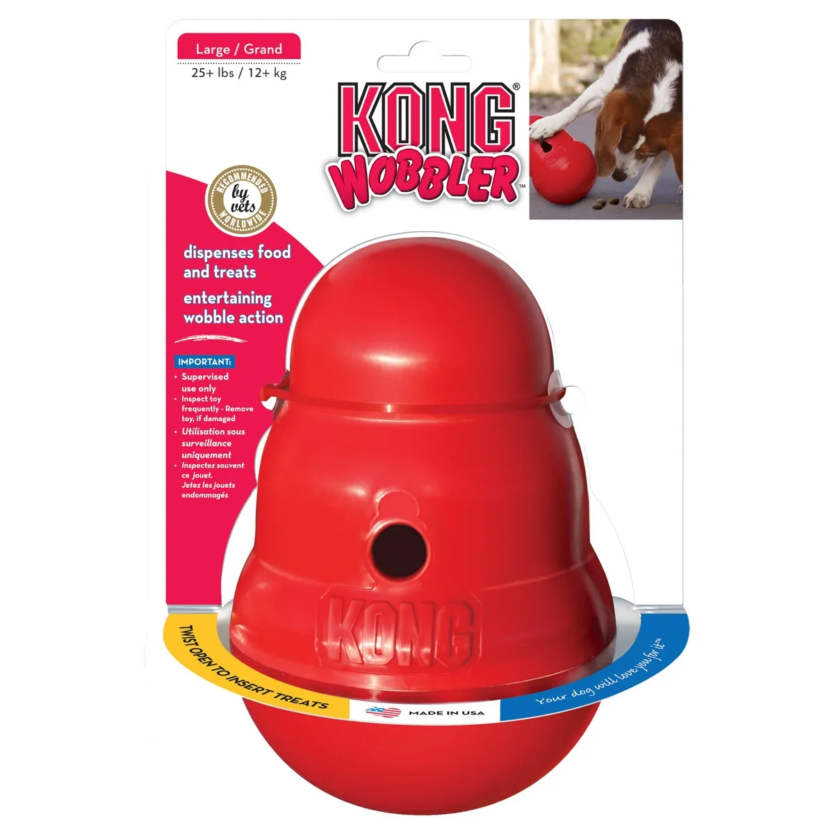 KONG Wobbler täidetav koera mänguasi, L - Tootepilt