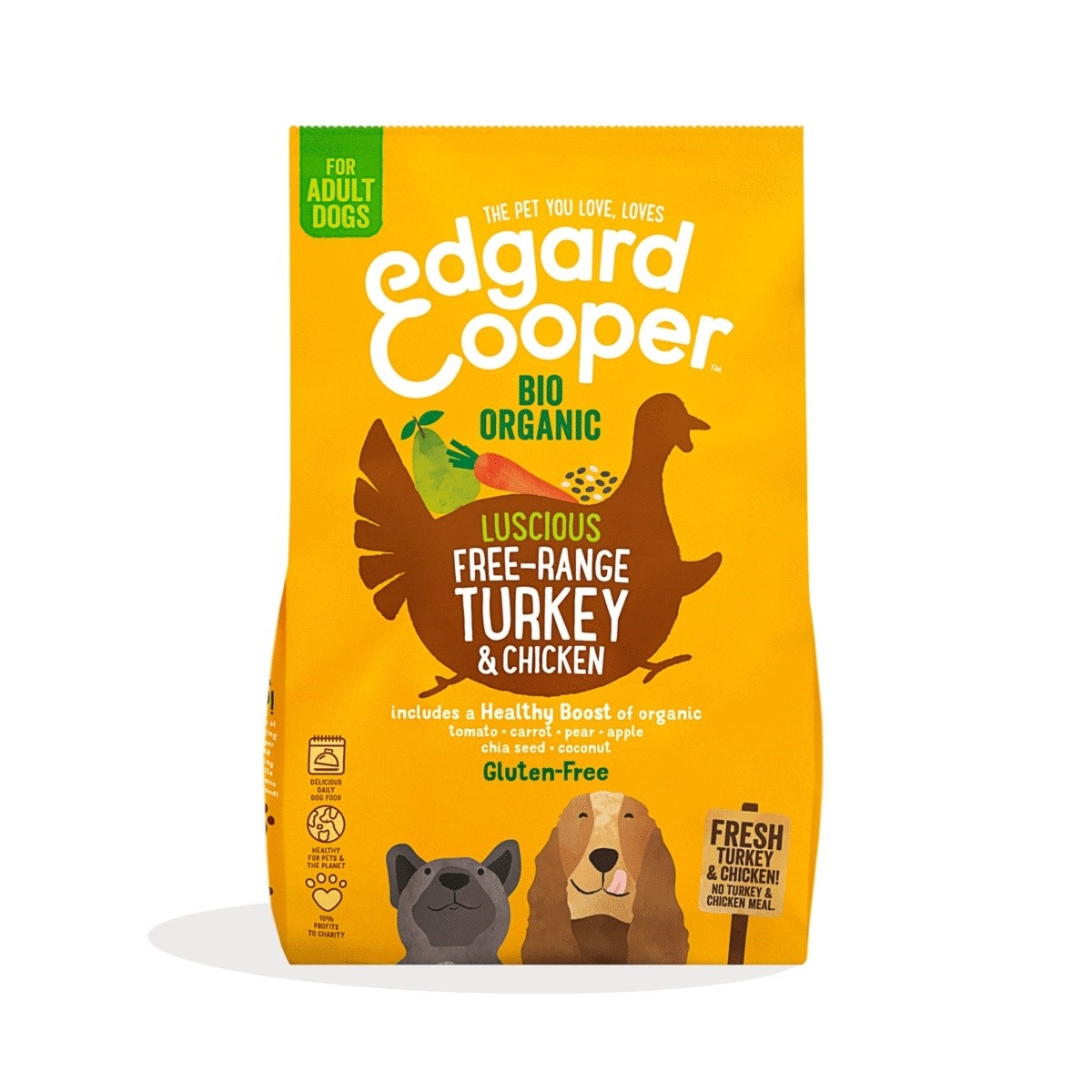 Edgard Cooper Free-Range koeratoit, kalkuni- ja kanalhaga 2,5 kg