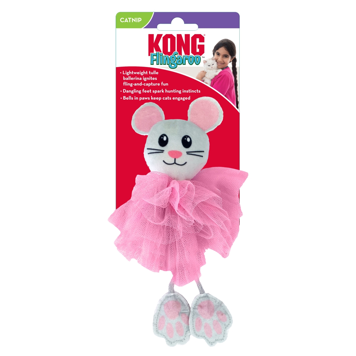KONG Flingaroo Tutu mänguasi kassile, värvivalik. - Tootepilt 1