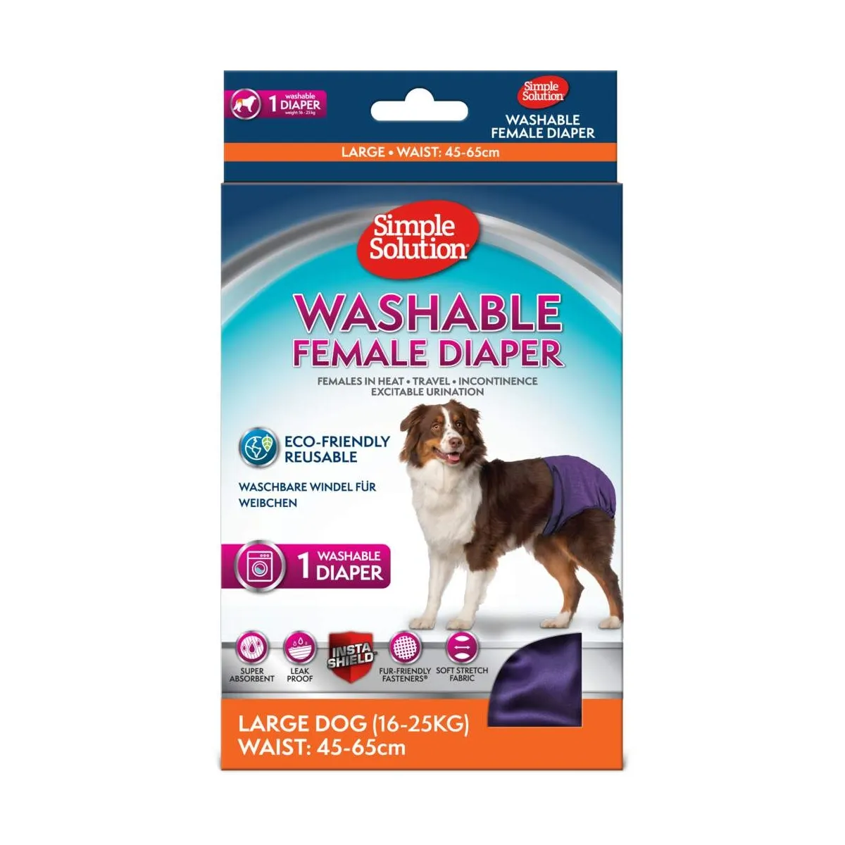Simple Solution pestav mähe emasele koerale, L, lilla - Tootepilt