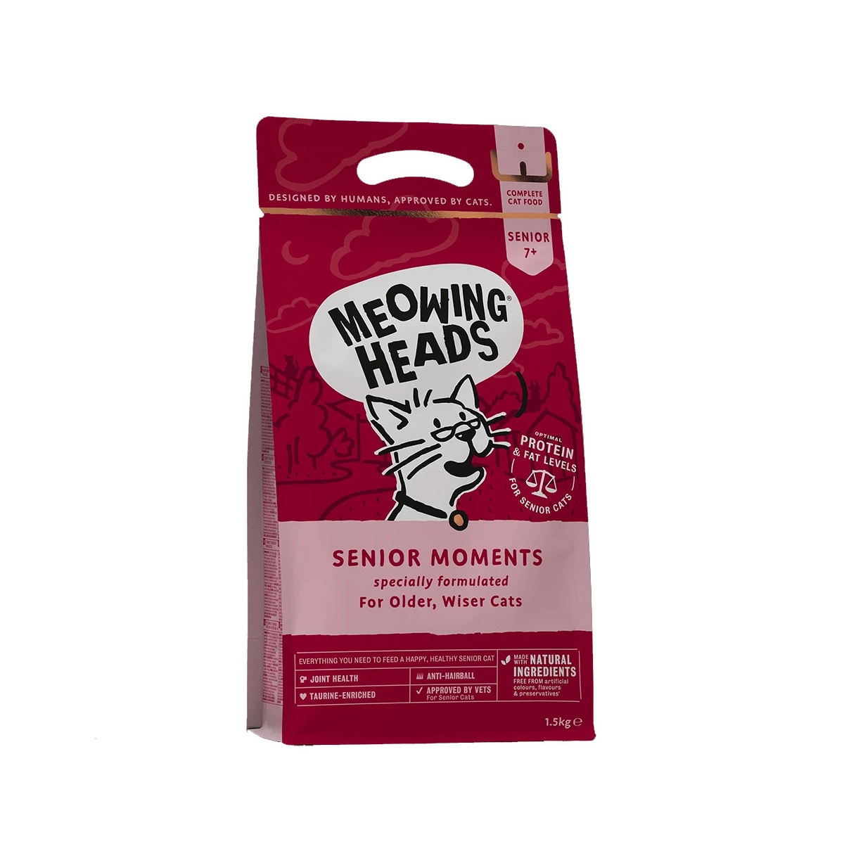 Meowing Heads kassitoit Senior Moments, 1,5 kg