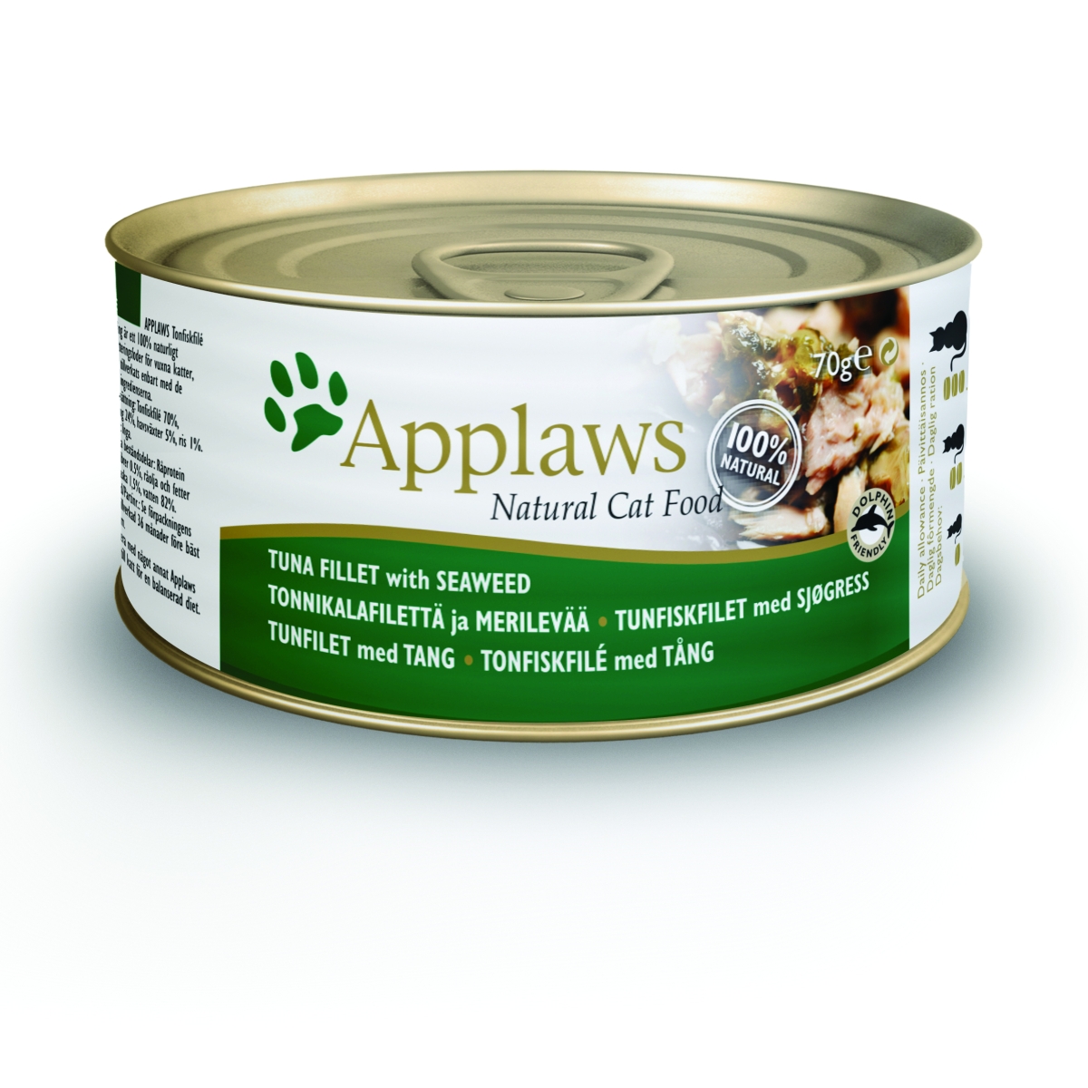 Applaws konserv kassidele, tuunikala ja vetikaga, 70 g