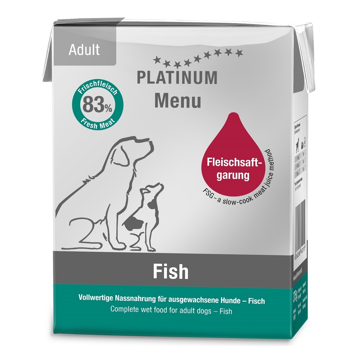 Platinum Menu konserv koerale, kalaga 375 g