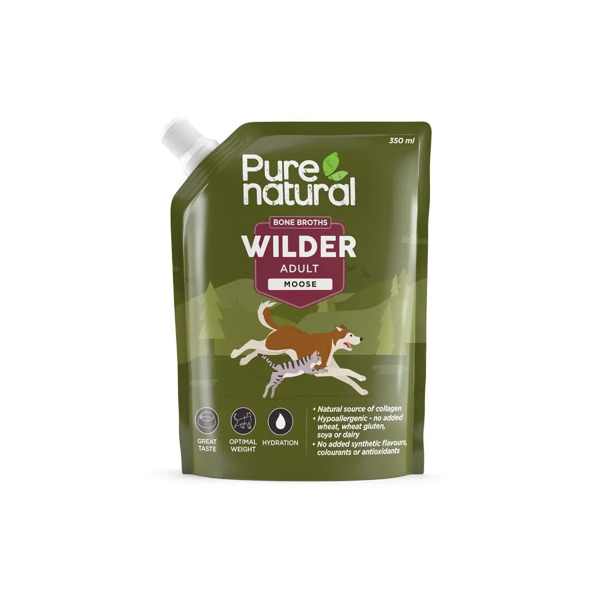 Purenatural Wilder puljong, põder, 350 ml - Tootepilt