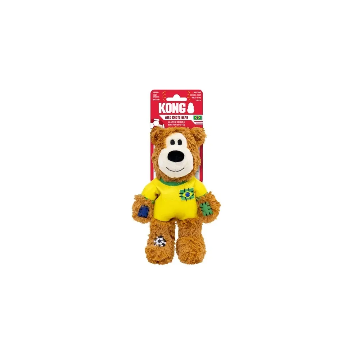KONG Wild Knots Sport Bear koera mänguasi, jalgpallur - Tootepilt 1