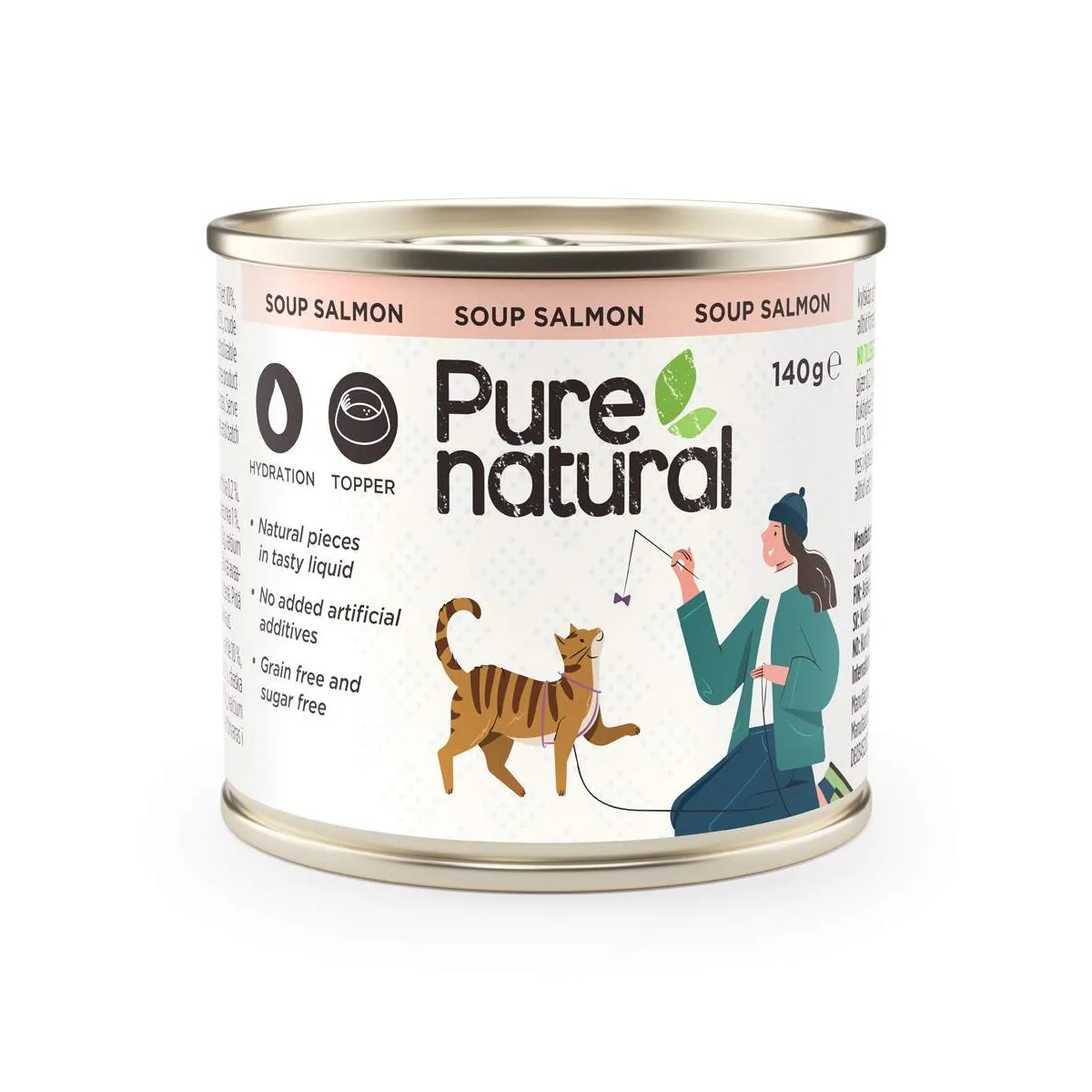 Purenatural kassisupp, lõhe, 140 g - Tootepilt