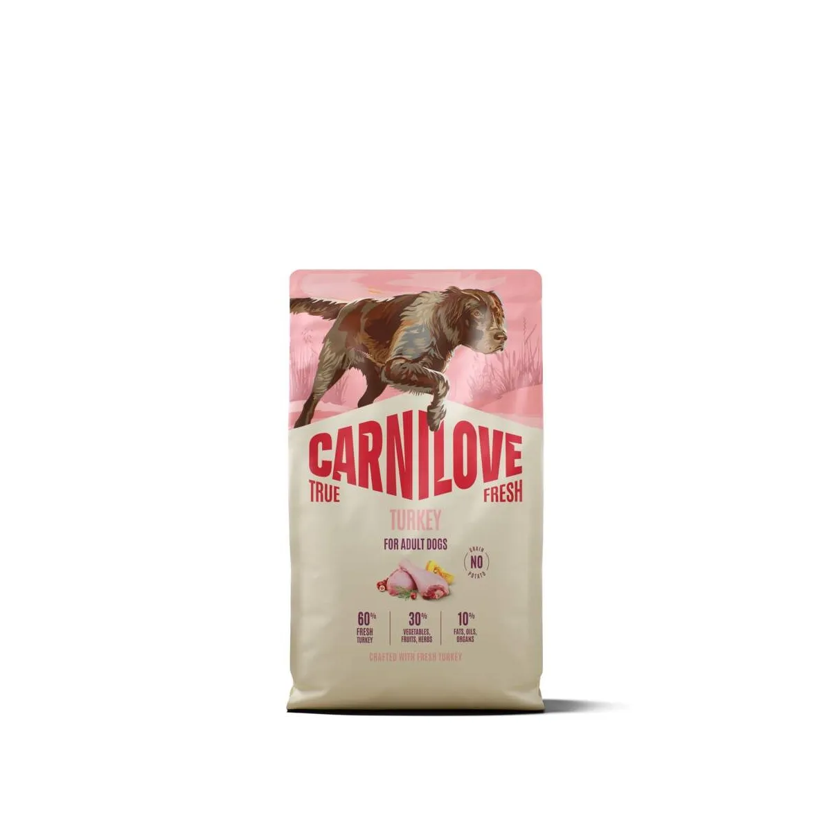 Carnilove True Fresh koera kuivtoit, kalkun, 4 kg - Tootepilt