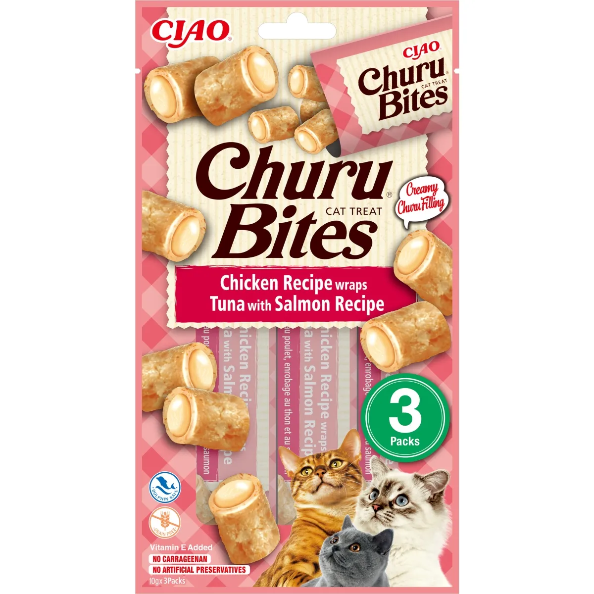 Churu Bites kassi maius, kana/tuunikala/lõhe, 3 tk - Tootepilt