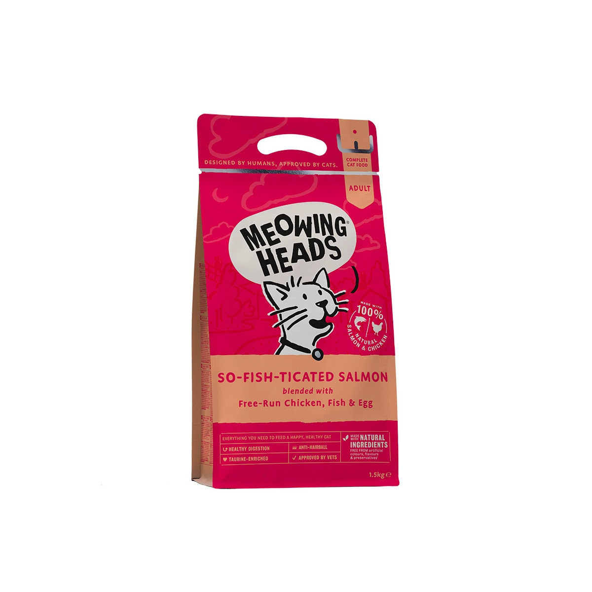 Meowing Heads So- Fish- Ticated  kuivtoit kassidele 1, 5 kg