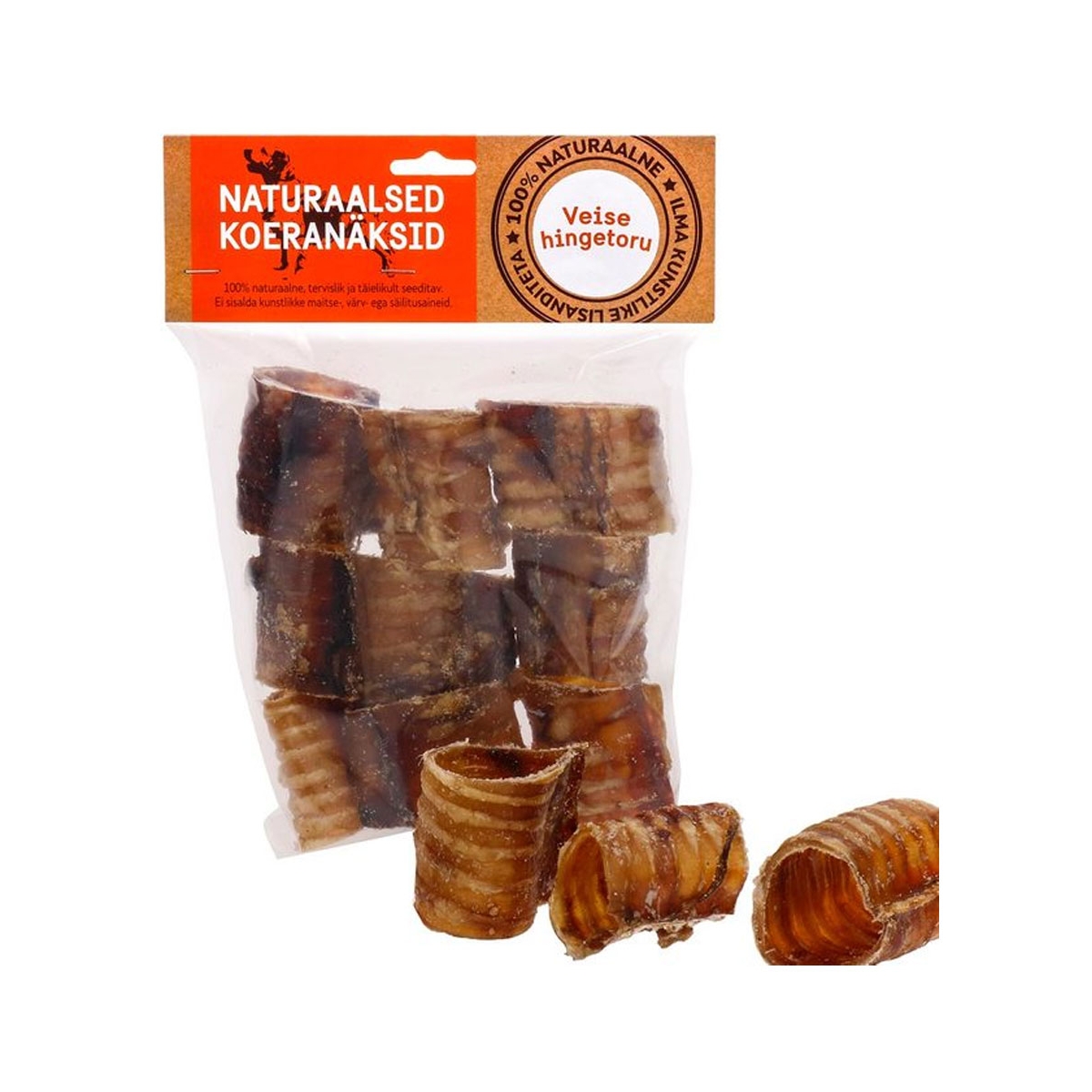 Naturaalne maius koertele, veise hingetorutükid 500 g - Tootepilt