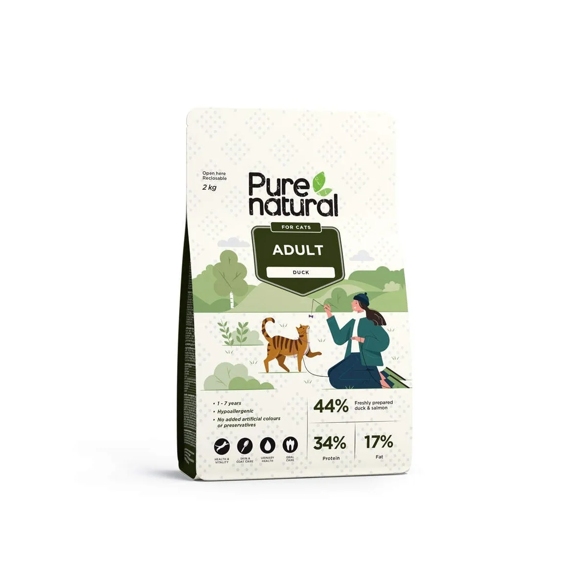 Purenatural kassi kuivtoit, part, 2 kg - Tootepilt 1