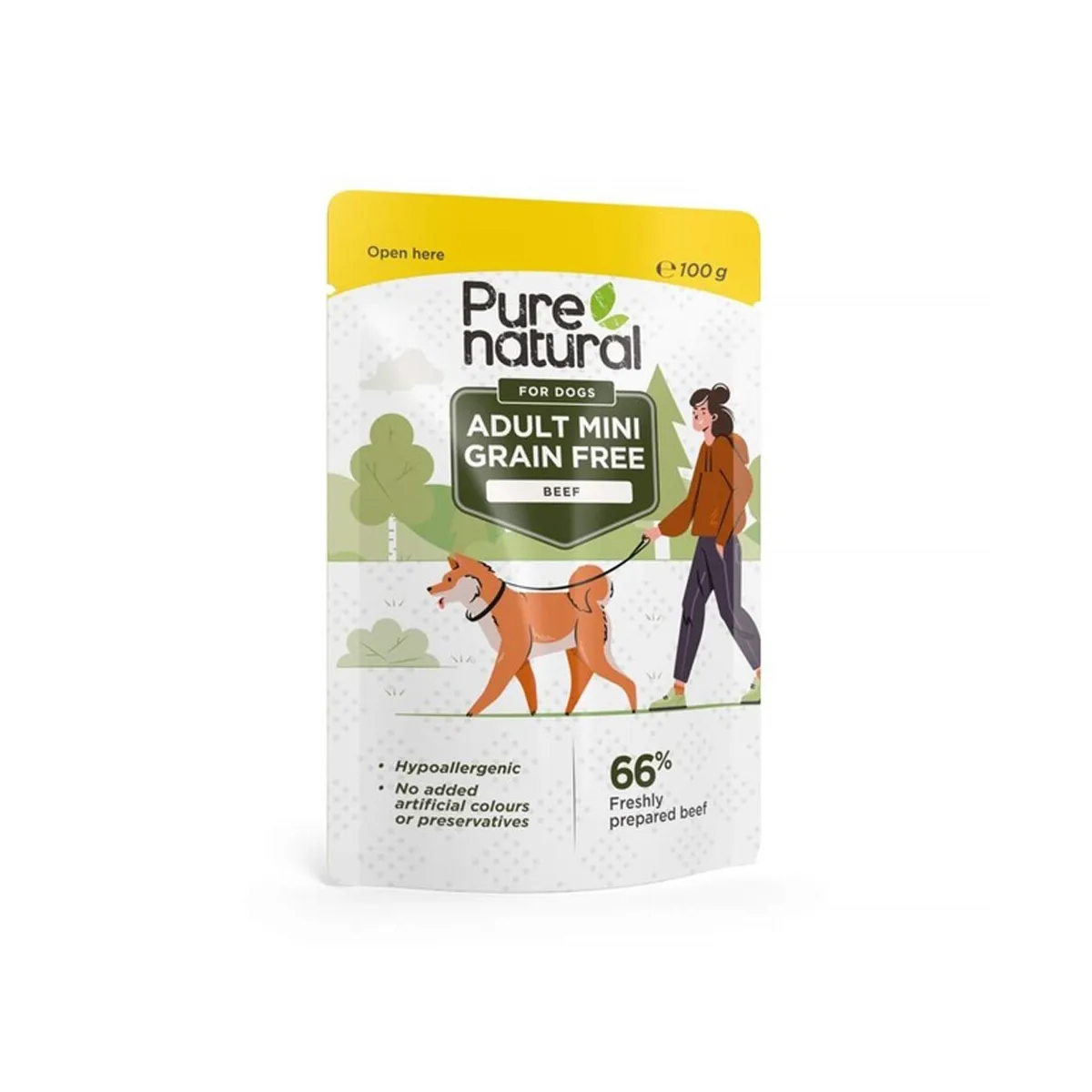 Purenatural Mini koera einekotike, veis, teraviljavaba, 100 g - Tootepilt
