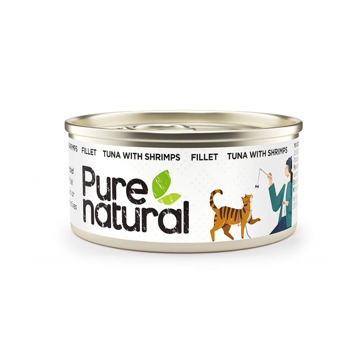 Purenatural kassikonserv, tuunikala/krevett, 70 g - Tootepilt