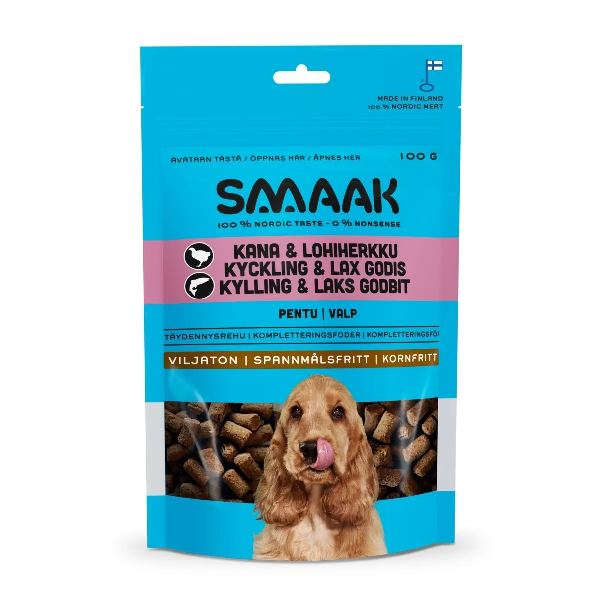 SMAAK kutsika maius, kana/lõhe, 100 g - Tootepilt