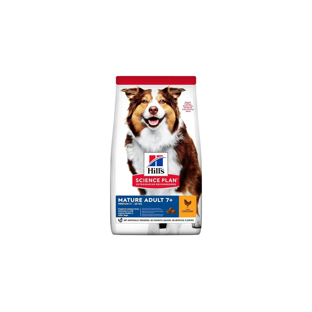Hill's Science Plan Mature koeratoit kanaga keskmisele koerale 2,5kg - Tootepilt