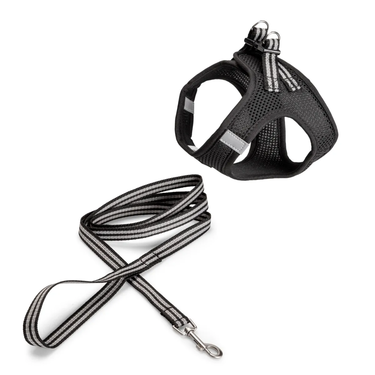 Basic Basic kassi traksid ja jalutusrihm Sporty, M, must - Tootepilt