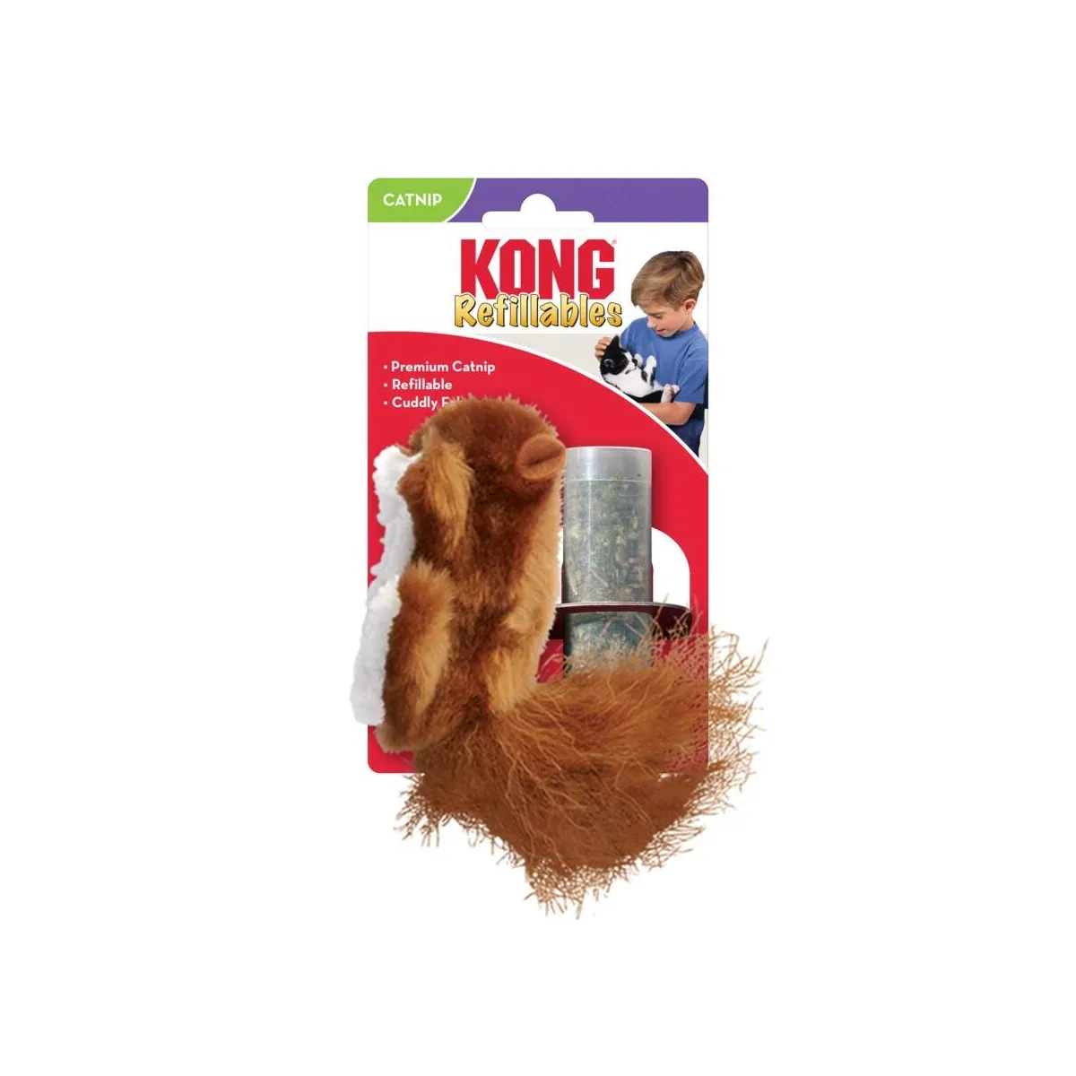 KONG täidetav kassi mänguasi, orav - Tootepilt