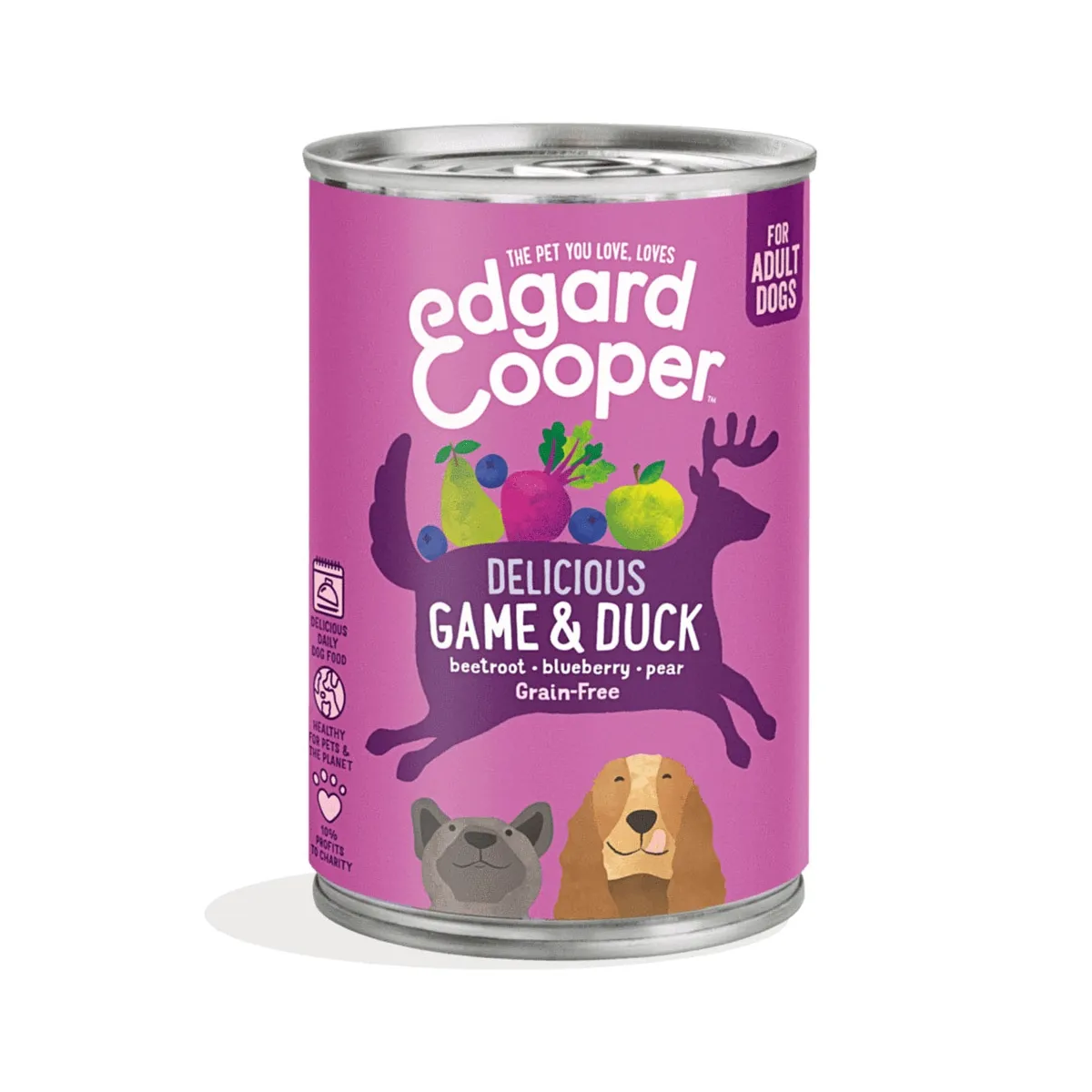Edgard Cooper konserv koerale, uluki- ja pardilihaga 400 g - Tootepilt 1