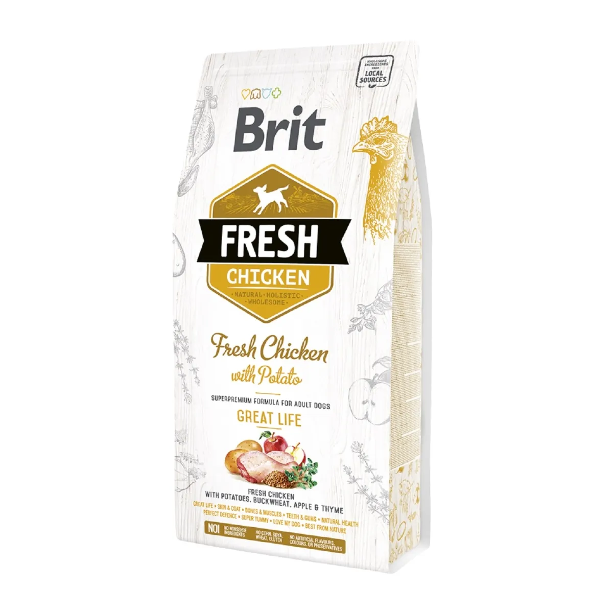 Brit Fresh koera kuivtoit, kana/kartul, 2,5 kg - Tootepilt