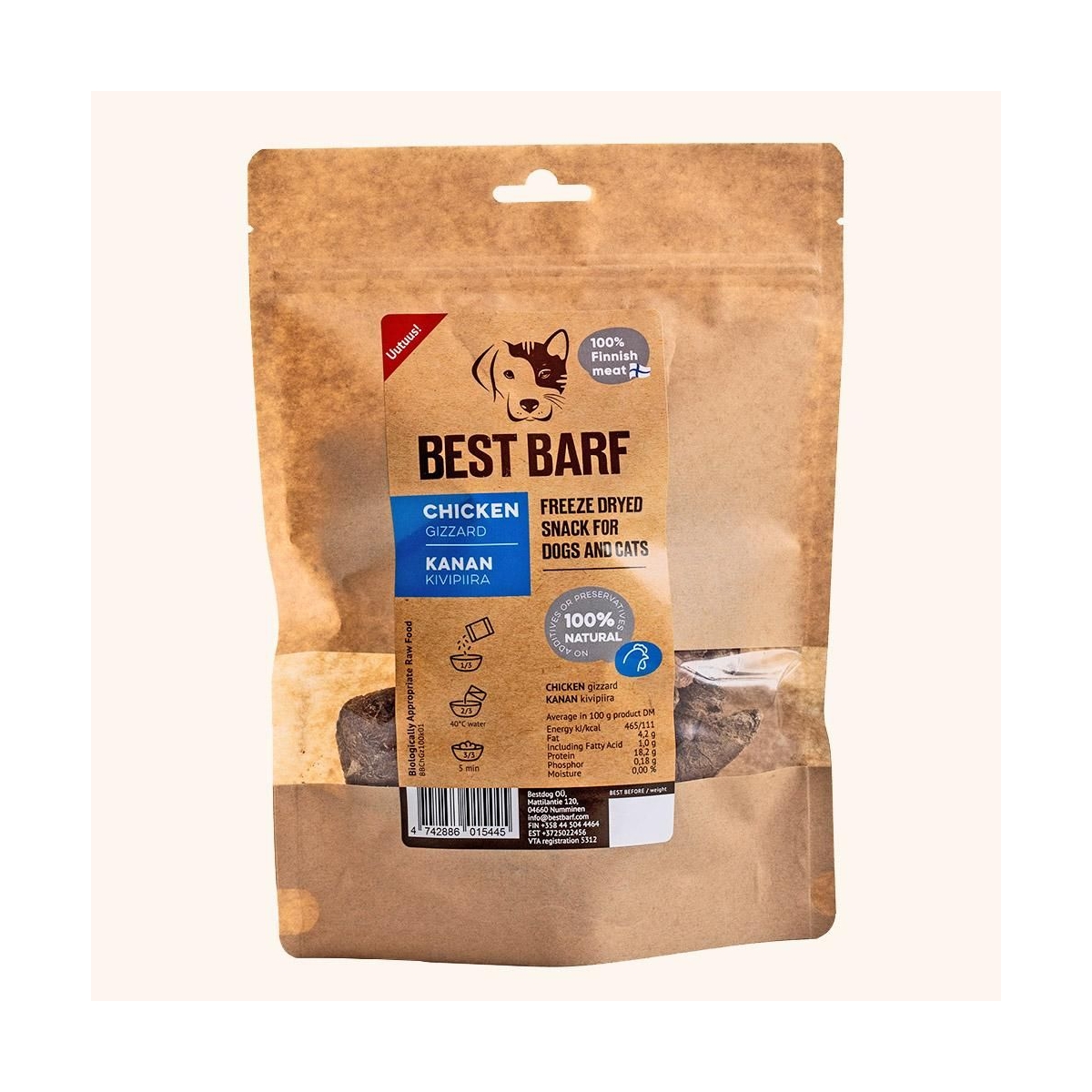 Best Barf külmkuivatatud maius, kana pugu 50 g - Tootepilt 1