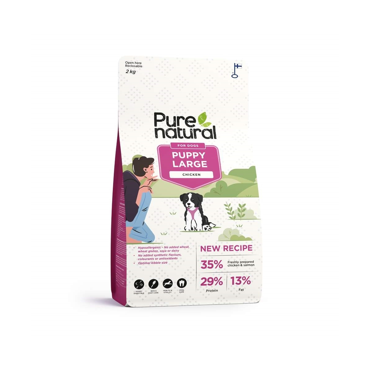 Purenatural kuivtoit suurt tõugu kutsikale, 2 kg - Tootepilt 1