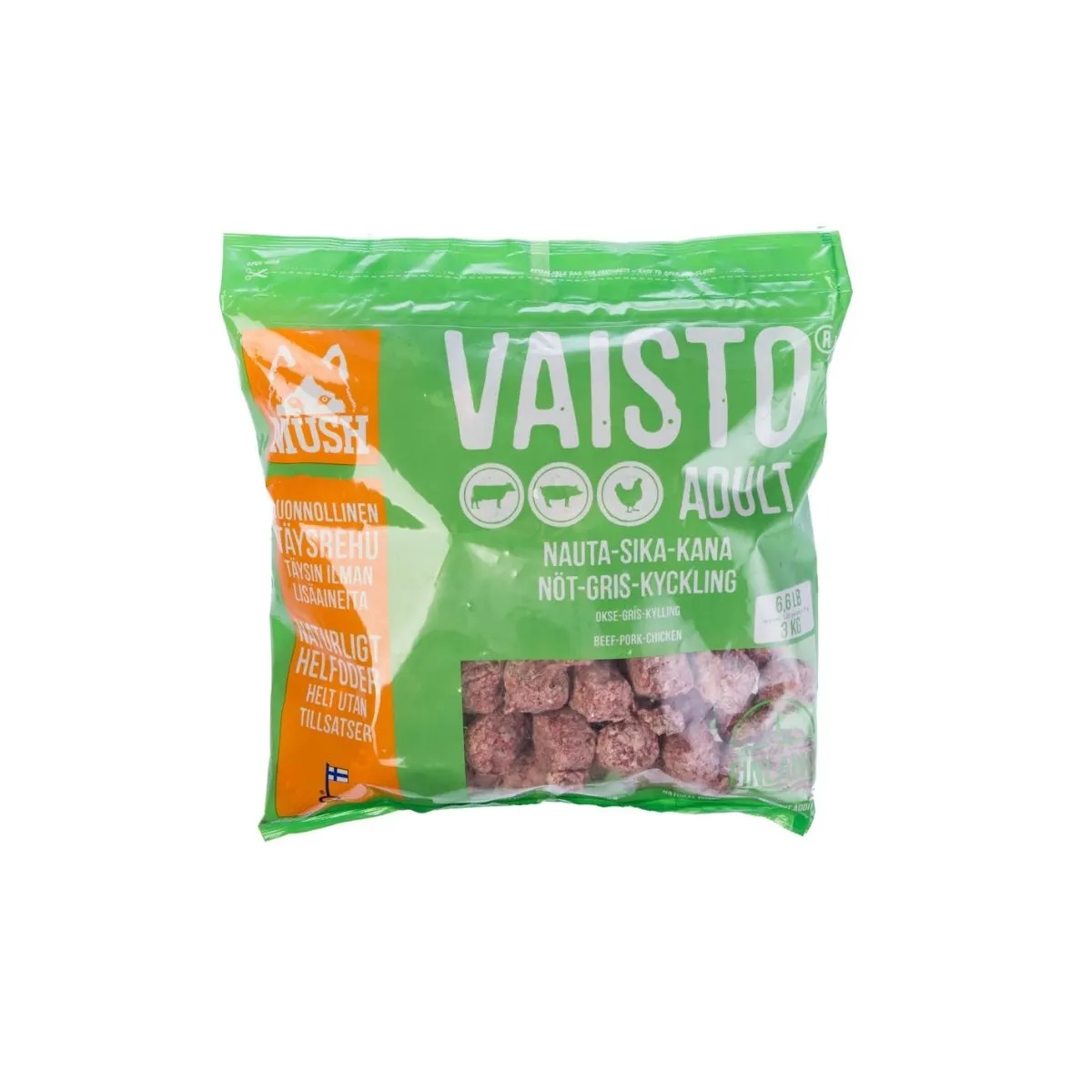 Mush Vaisto koera toortoit veis/siga/kana 3 kg - Tootepilt