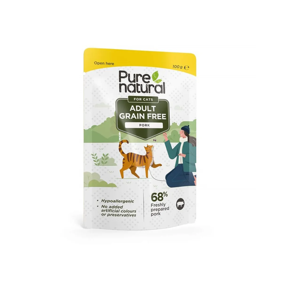 Purenatural kassi einekotike, siga, teraviljavaba, 100 g - Tootepilt