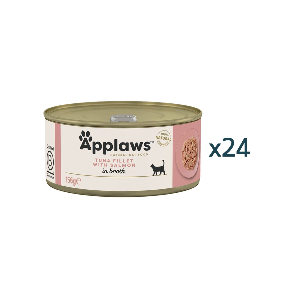Applaws konserv kassidele, tuunikala ja lõhega 24 x 156 g - Tootepilt
