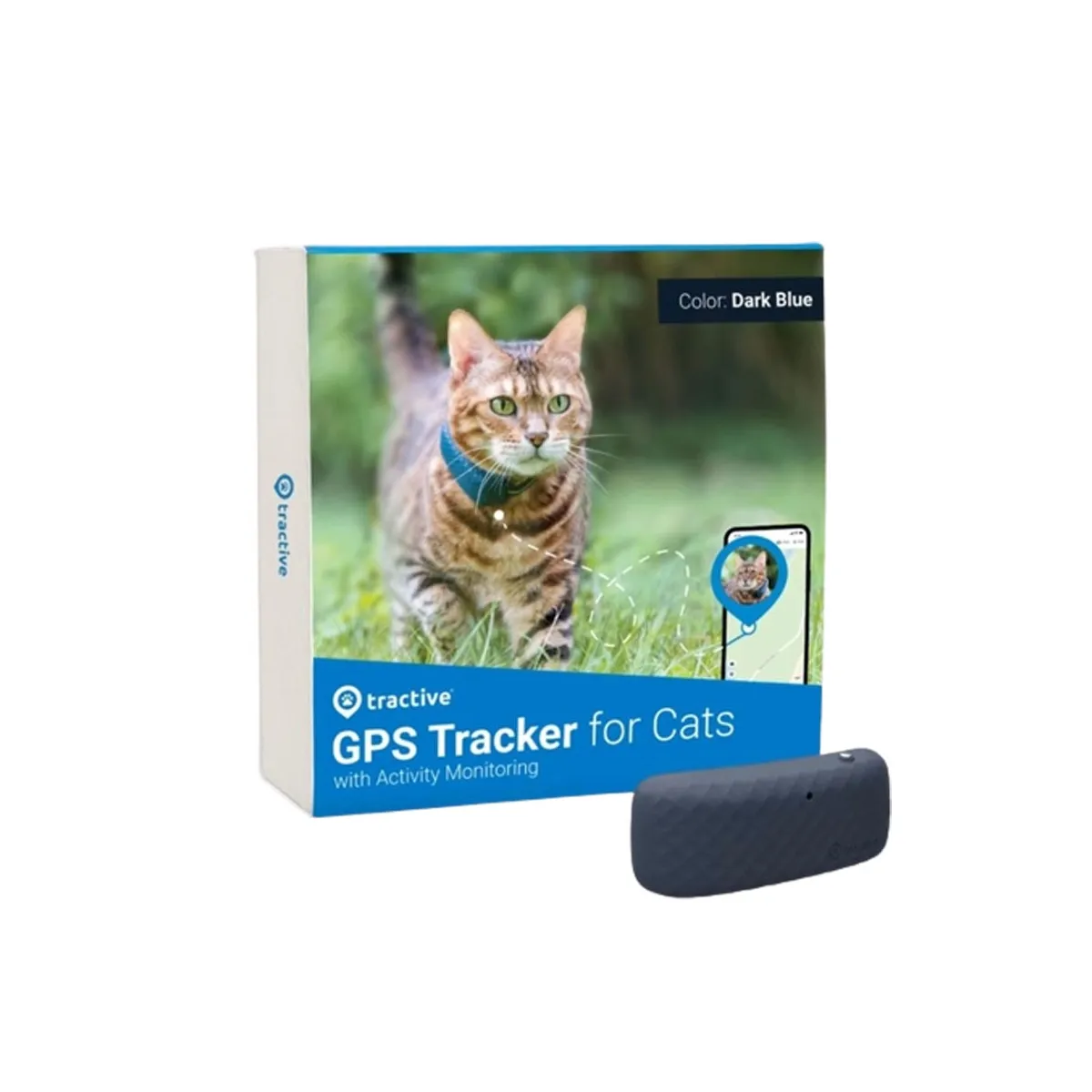 Tractive GPS positsioneerimisseade kassile, sinine - Tootepilt
