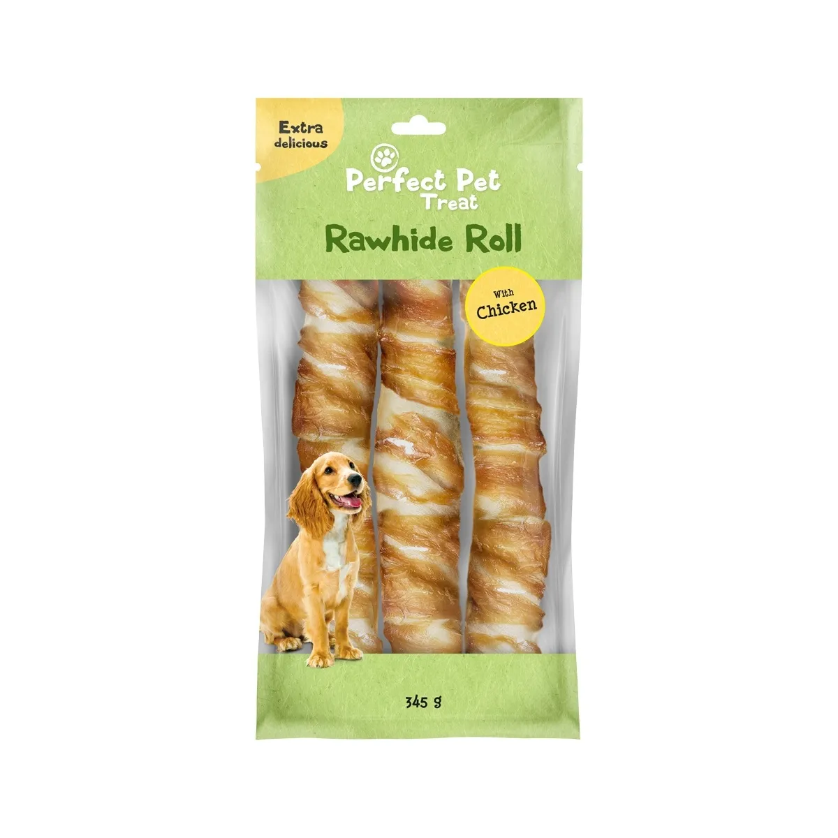 Perfect Pet Roll koera närimispulk, kana, 3 tk, 345 g - Tootepilt