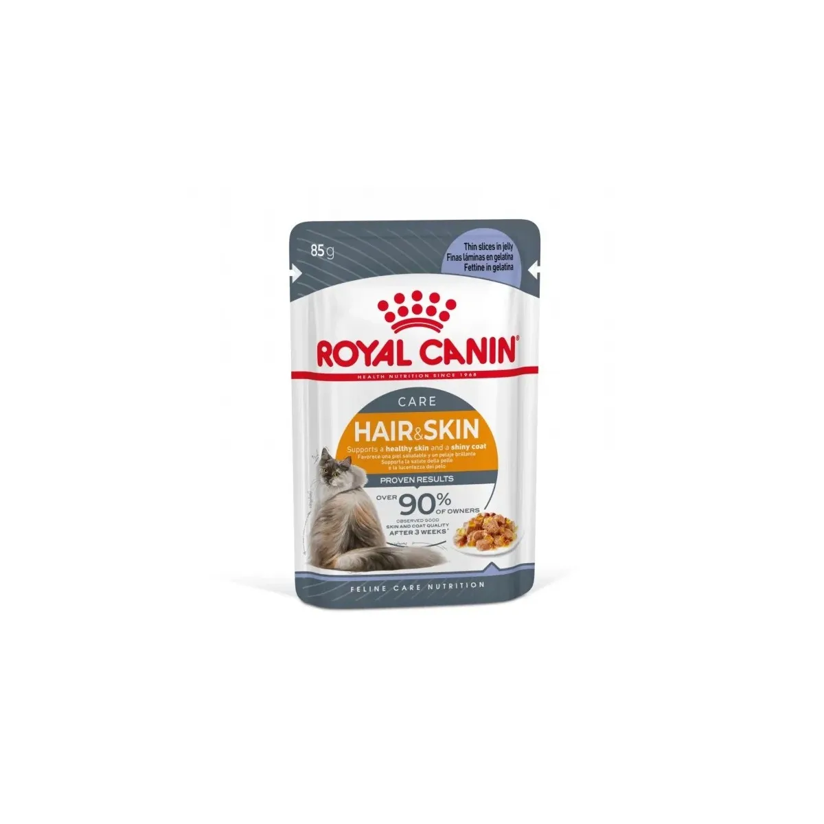 Royal Canin kassi einekotike želees Hair&Skin, 12 x 85 g - Tootepilt