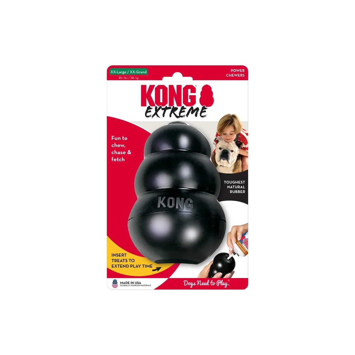 KONG Extreme täidetav koera mänguasi XXL, must - Tootepilt 1