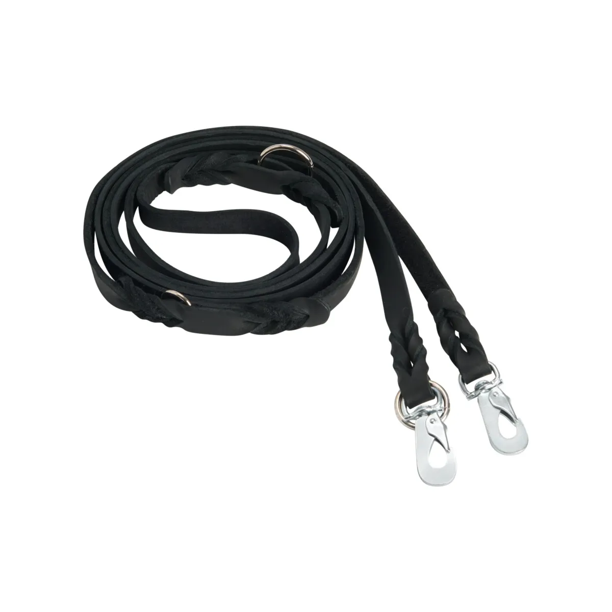 Feel nahast multifunktsionaalne jalutusrihm Braid, 1,8 x 300 cm, must - Tootepilt