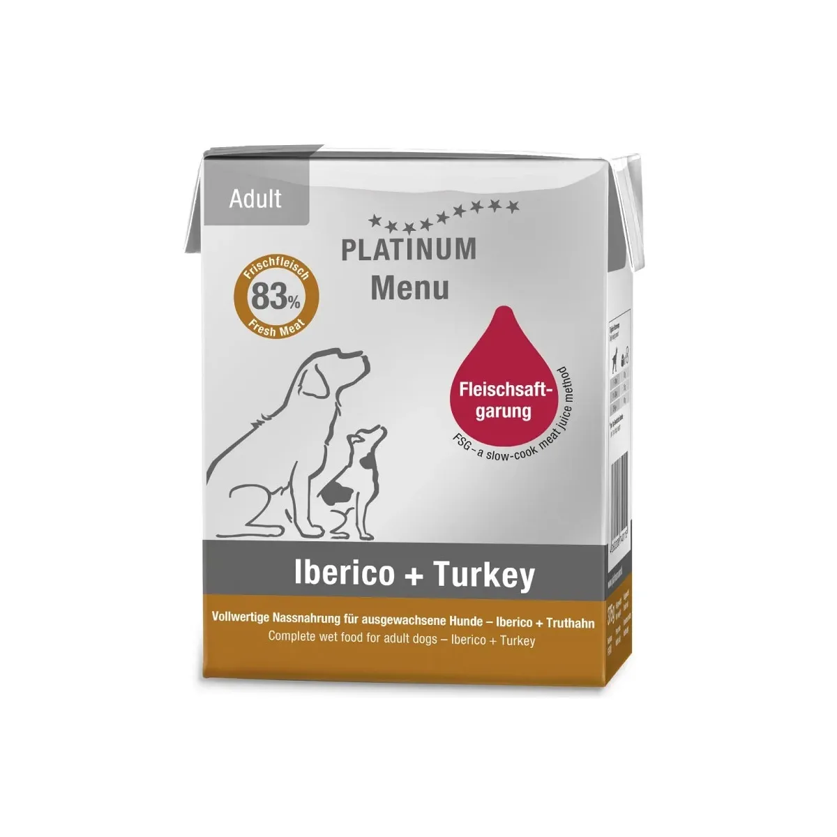 Platinum Menu konserv koerale Iberico ja kalkunilihaga 375 g - Tootepilt 1