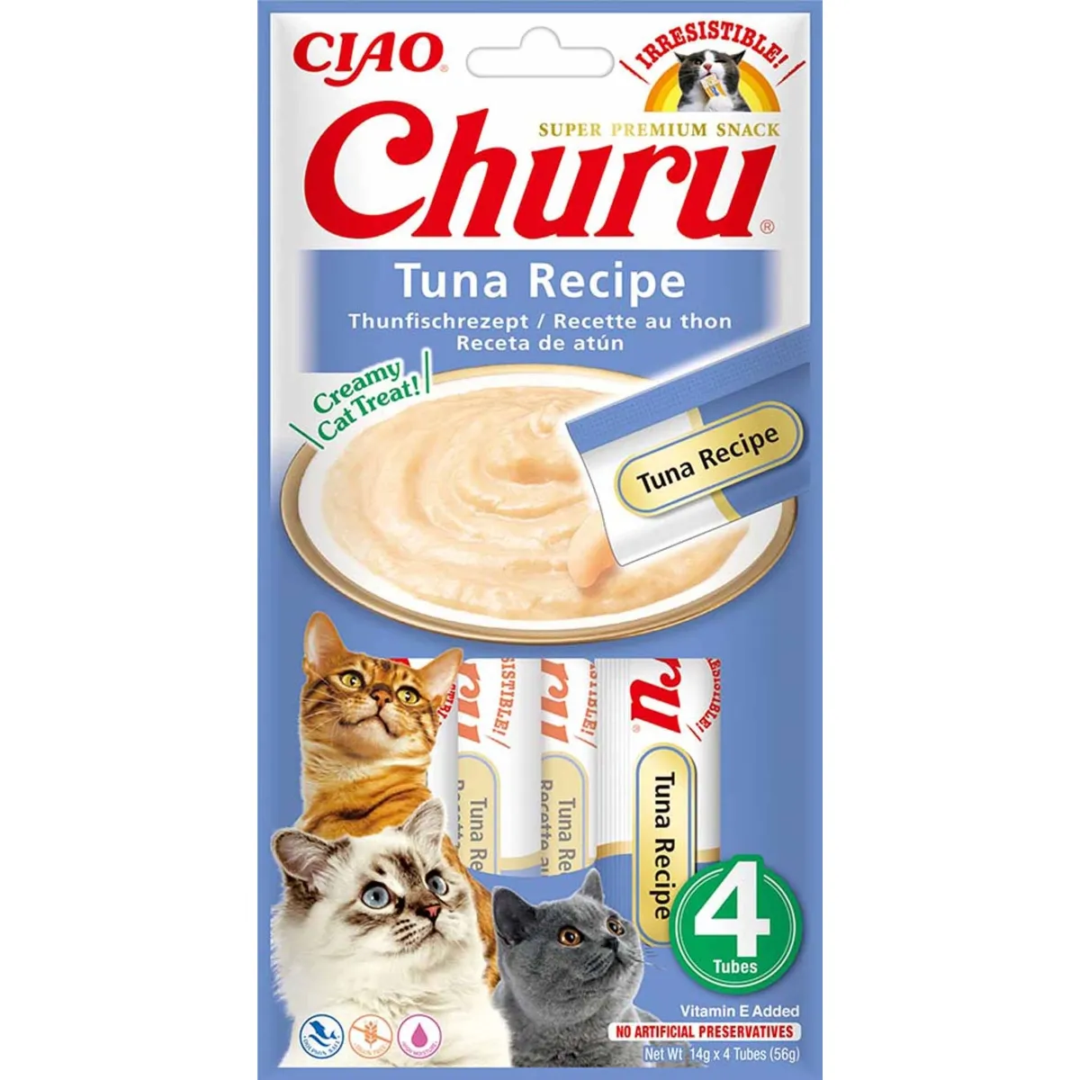 Churu Creamy kassi maius, tuunikala, 4 tk - Tootepilt
