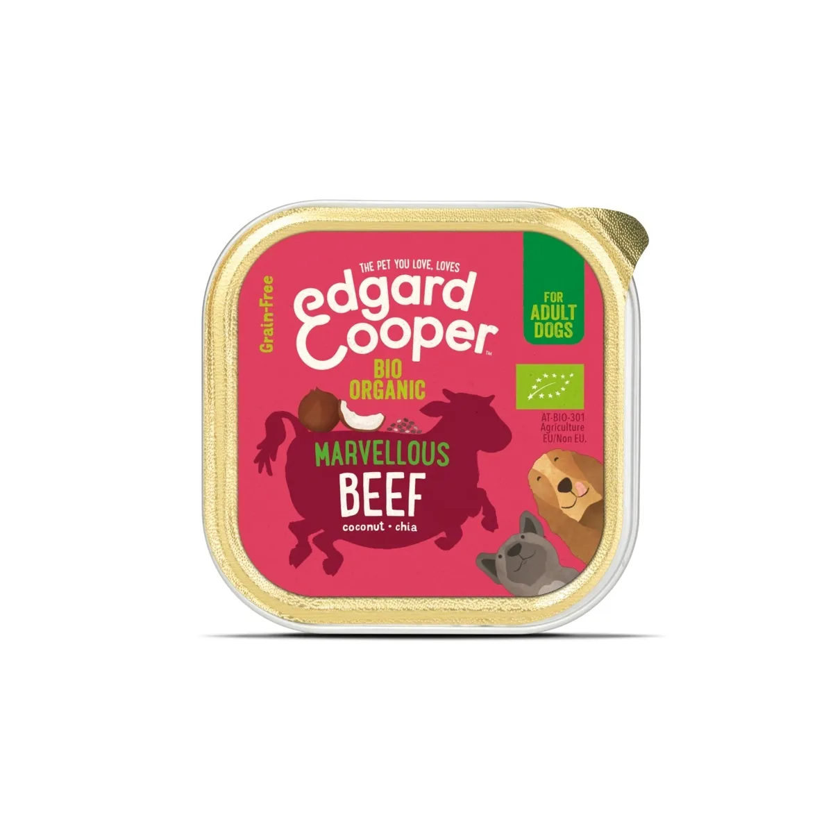 Edgard Cooper Bio Organic koerakonserv, veis, 100 g - Tootepilt
